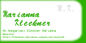 marianna kleckner business card